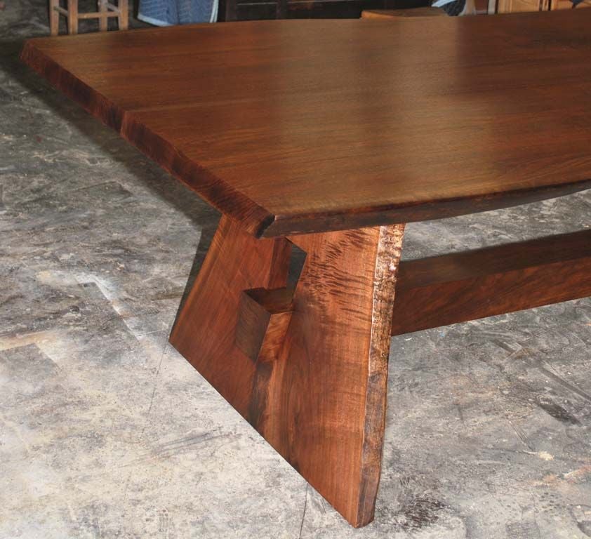 Organic Modern Live Edge Dining Table Made from Black Walnut For Sale