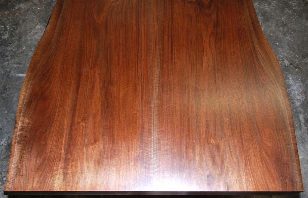 Contemporary Live Edge Dining Table Made from Black Walnut For Sale