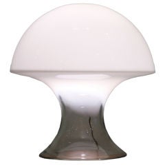 Mazzega blown glass mushroom table lamp