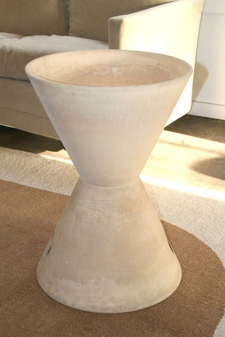 Mid-20th Century A large double hole double cone bisque planter, LaGardo Tackett