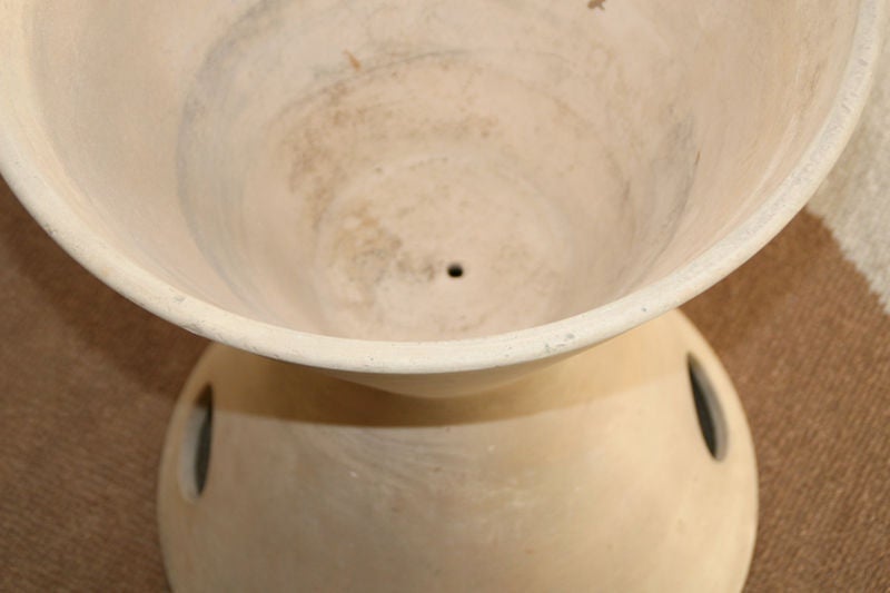 A large double hole double cone bisque planter, LaGardo Tackett 2