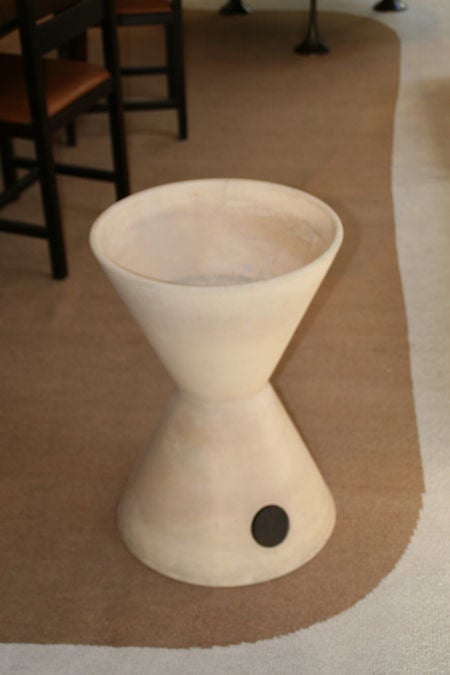 A rare double hole double cone in bisque by LaGardo Tackett for Architectural Pottery.