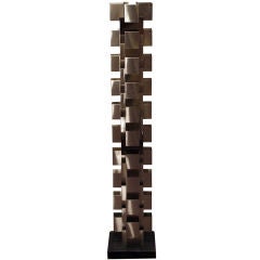 The Curtis Jere Skyscraper floor lamp in brushed stainless steel
