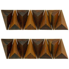 Pair of untitled wall sculptures #14 by Zanini de Zanine