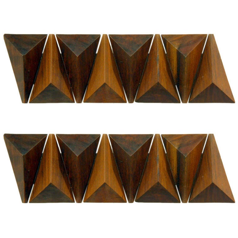 Pair of untitled wall sculptures #14 by Zanini de Zanine For Sale