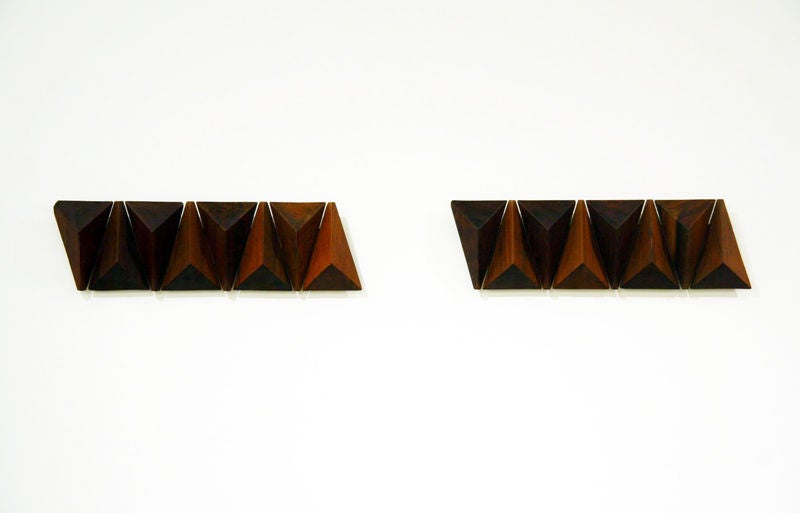 Contemporary Pair of untitled wall sculptures #14 by Zanini de Zanine For Sale