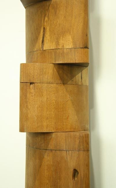 This sculpture is a unique work that is made from solid reclaimed ipe. All the wall sculptures made by Zanini are fashioned from scraps that he carefully relieves from his furniture designs in order to preserve the consistent forms.