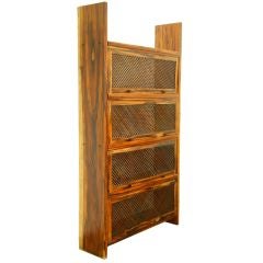 Rosewood Lattice Bookshelves Designed by Joaquim Tenreiro 7