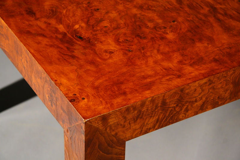 Burled Dining Table With Two Leaves by Milo Baughman 3