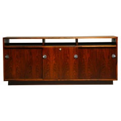 Rosewood and aluminum "Diplomat" cabinet by Finn Juhl