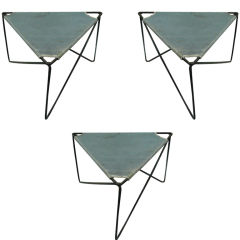 Set of Three Small Tables/Stools