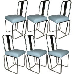 SET OF SIX DINNING CHAIRS BY FRANCOIS ARNAL