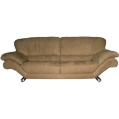 Suede Sofa Italian Circa 1970