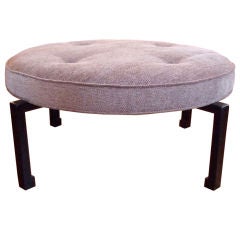 Round Mid Century Ottoman