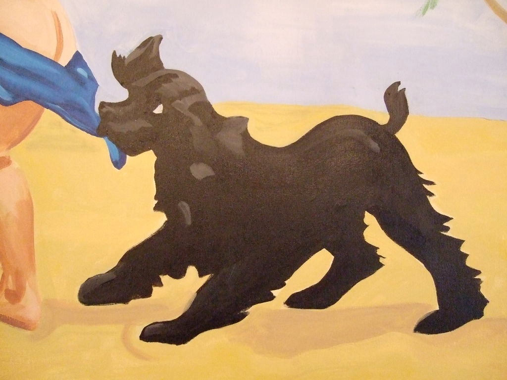sunblock baby with dog