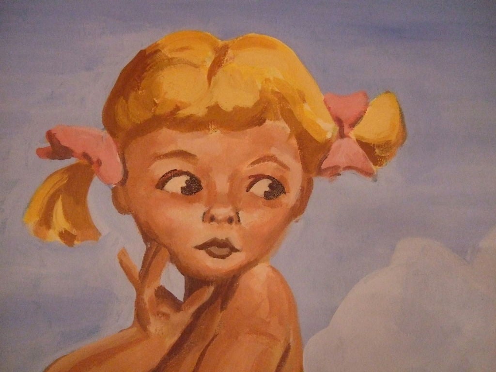 American Painting of Vintage Coppertone Ad by Dale Rowley