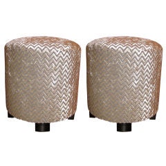 Pair of Cylindrical Ottomans