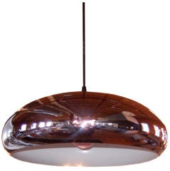 Set of Four Perforated Chrome Pendant Lights