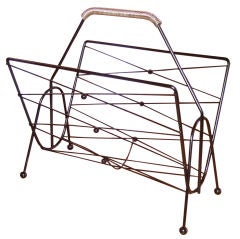 Black and Chrome Magazine Rack