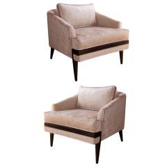 Pair of Ebonized Mid Century Chairs