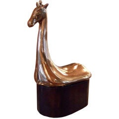 Vintage Brass Giraffe Box