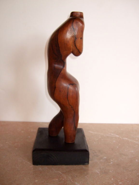 20th Century Solid Rosewood Torso Sculpture For Sale