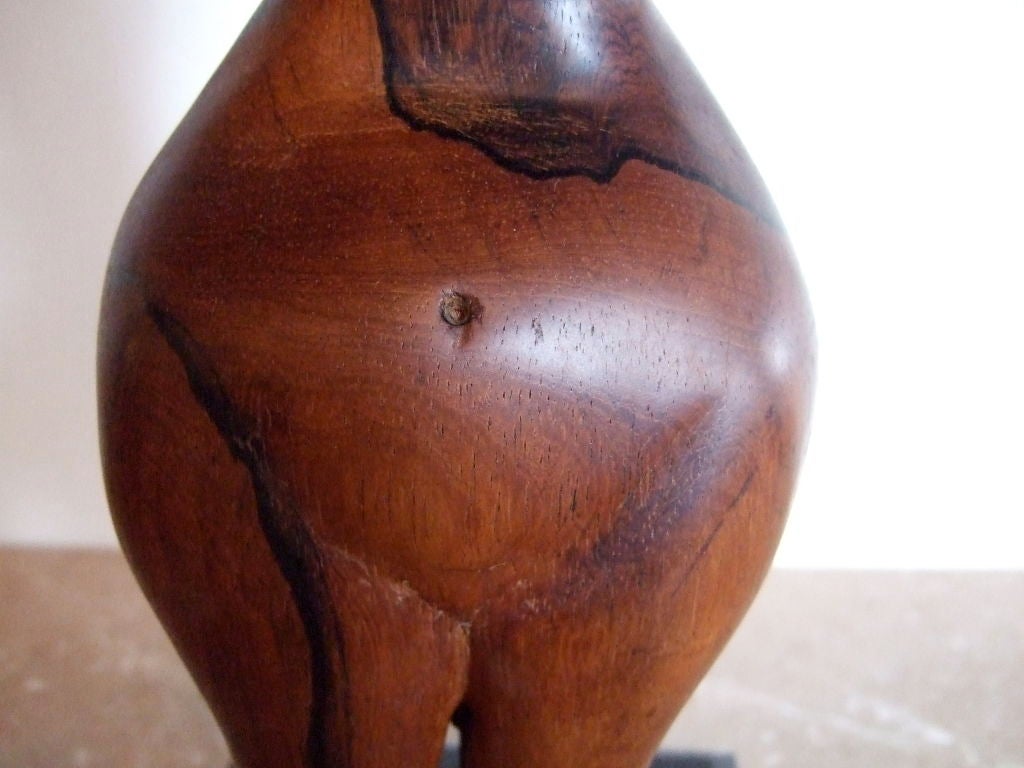 Solid Rosewood Torso Sculpture For Sale 1