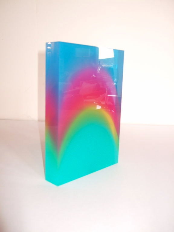 Rainbow Lucite Sculpture by Norman Mercer 1