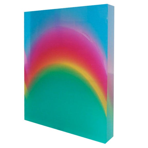 Rainbow Lucite Sculpture by Norman Mercer