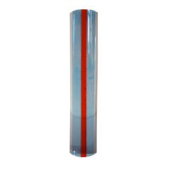 Tall Striped Lucite Sculpture by Norman Mercer