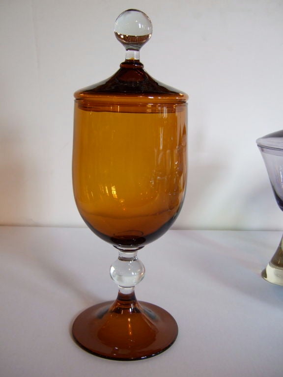 Glass Set of Mid Century Apothecary Jars