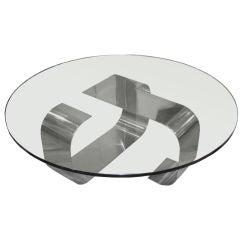 Francois Monnet for Kappa Stainless Steel Coffee Table