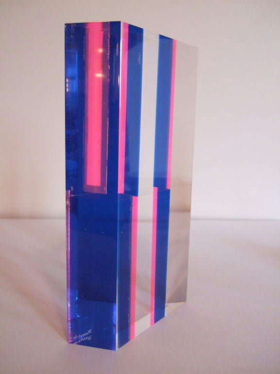 Lucite Sculpture by Norman Mercer In Excellent Condition In New York, NY