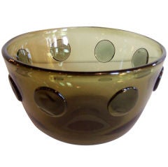 Vintage Severin Brørby Large Glass Bowl