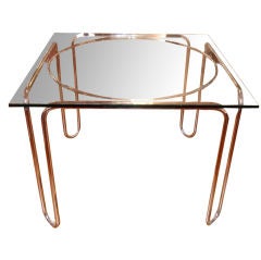 Chrome and Glass Dining/ Game Table