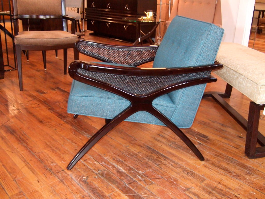 American Scissor Armed Ebonzied Chair