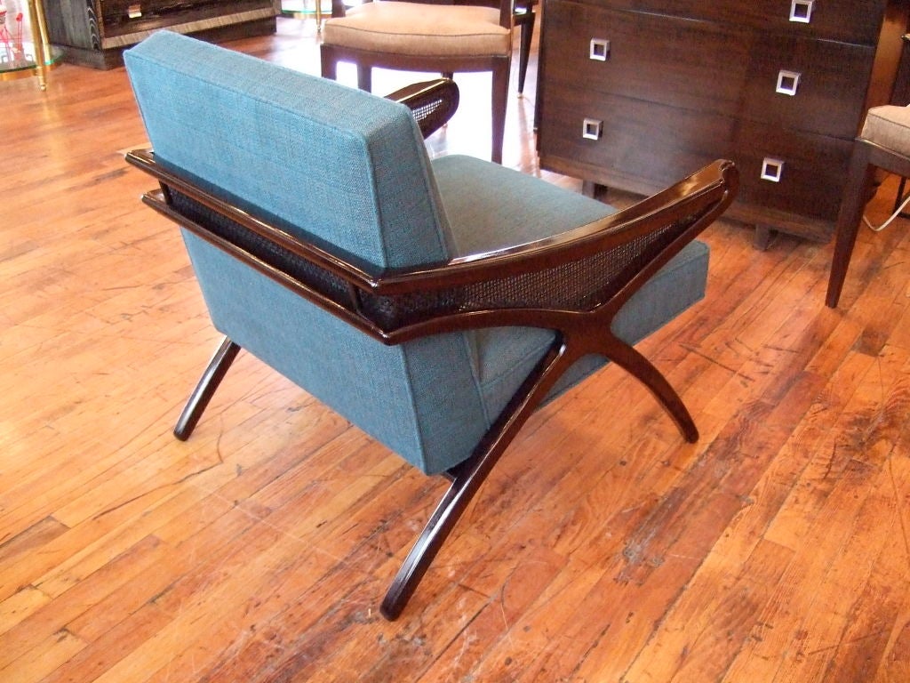 Mid-20th Century Scissor Armed Ebonzied Chair