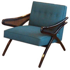 Vintage Scissor Armed Ebonzied Chair