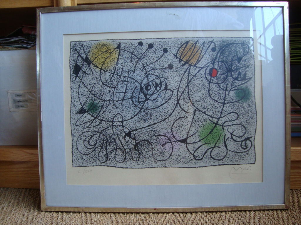 Signed Joan Miro, Abstract Print 6
