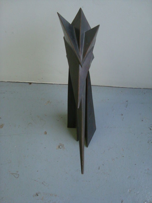 Late 20th Century Cubist Bronze Sculpture