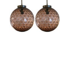 Pair of textured Globes