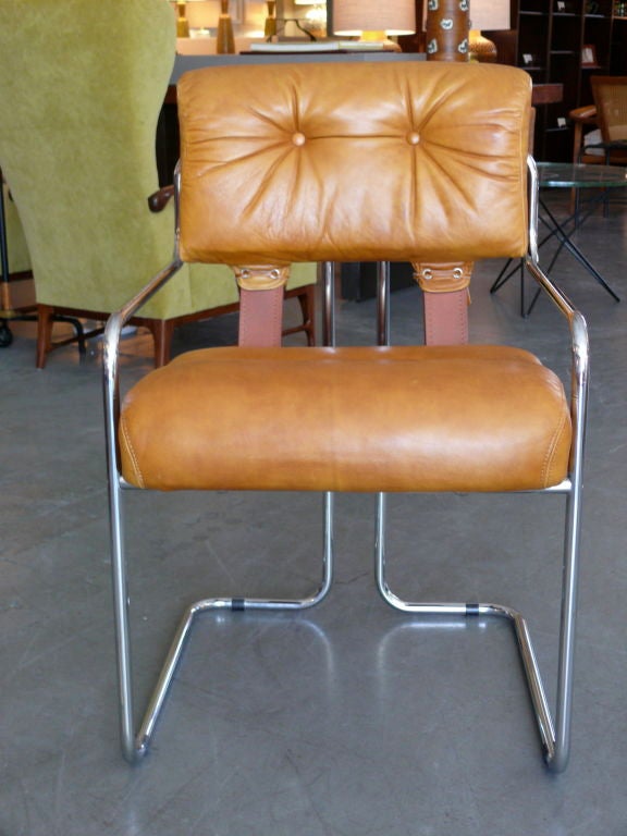 Italian Pace Leather Dining Chairs