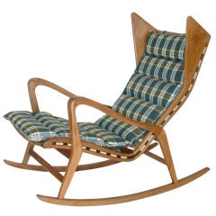 Vintage Gio Ponti Attributed Rocking Chair