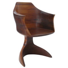 Sculptural Studio Chair signed Lockwood