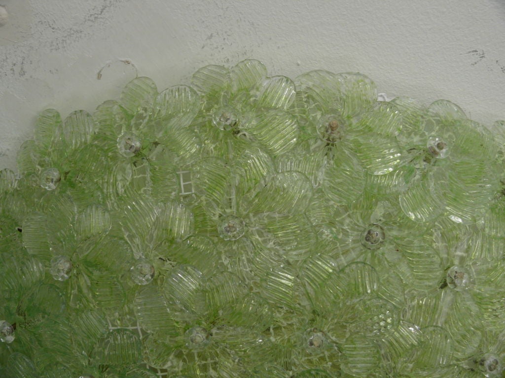 Italian Barovier Glass Flower Flush Mount
