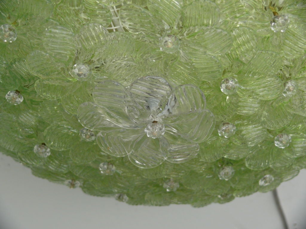 20th Century Barovier Glass Flower Flush Mount