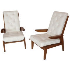 French Oak Reclining Chairs