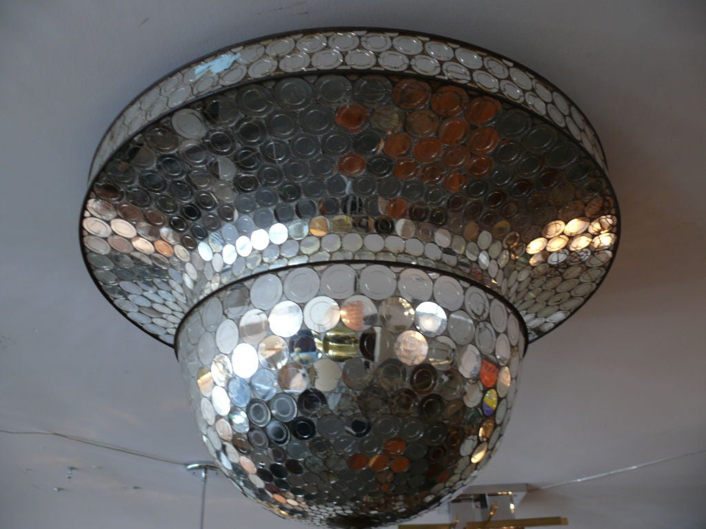Impressively sized original vintage disco ball with multi-sized individual circle mirrors.  Complete without a single mirror missing.