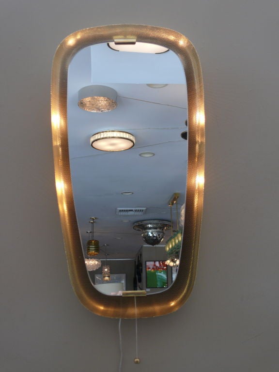 French Backlit Mirror by Mathieu Mategot