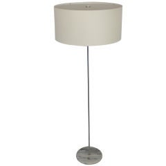 Chrome and Marble Floor Lamp